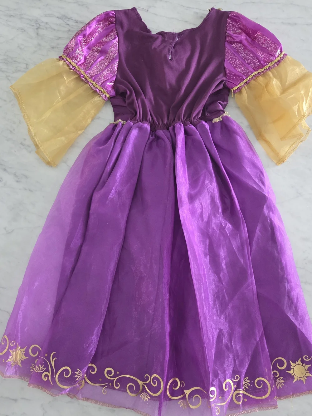 Repunzel Disney Purple and Gold Princess Costume Dress